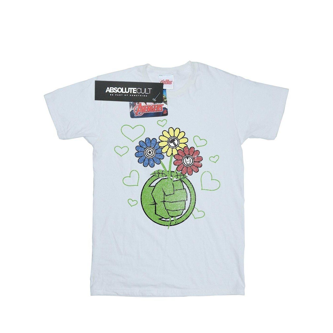Image of Hulk Flower Fist Tshirt Damen Weiss M