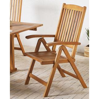 Beliani Lot de 2 chaises en Acacia Traditionnel JAVA  