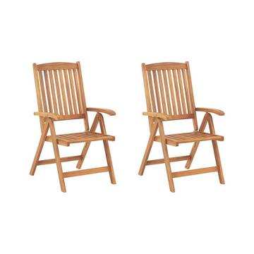 Lot de 2 chaises en Acacia Traditionnel JAVA