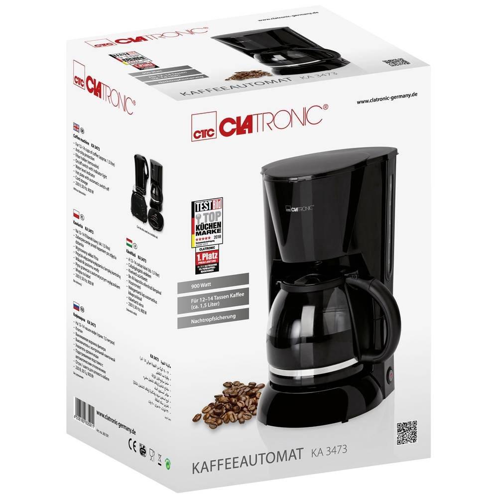 Clatronic KA 3473 Kaffeemaschine Schwarz Fassungsvermögen Tassen=12  