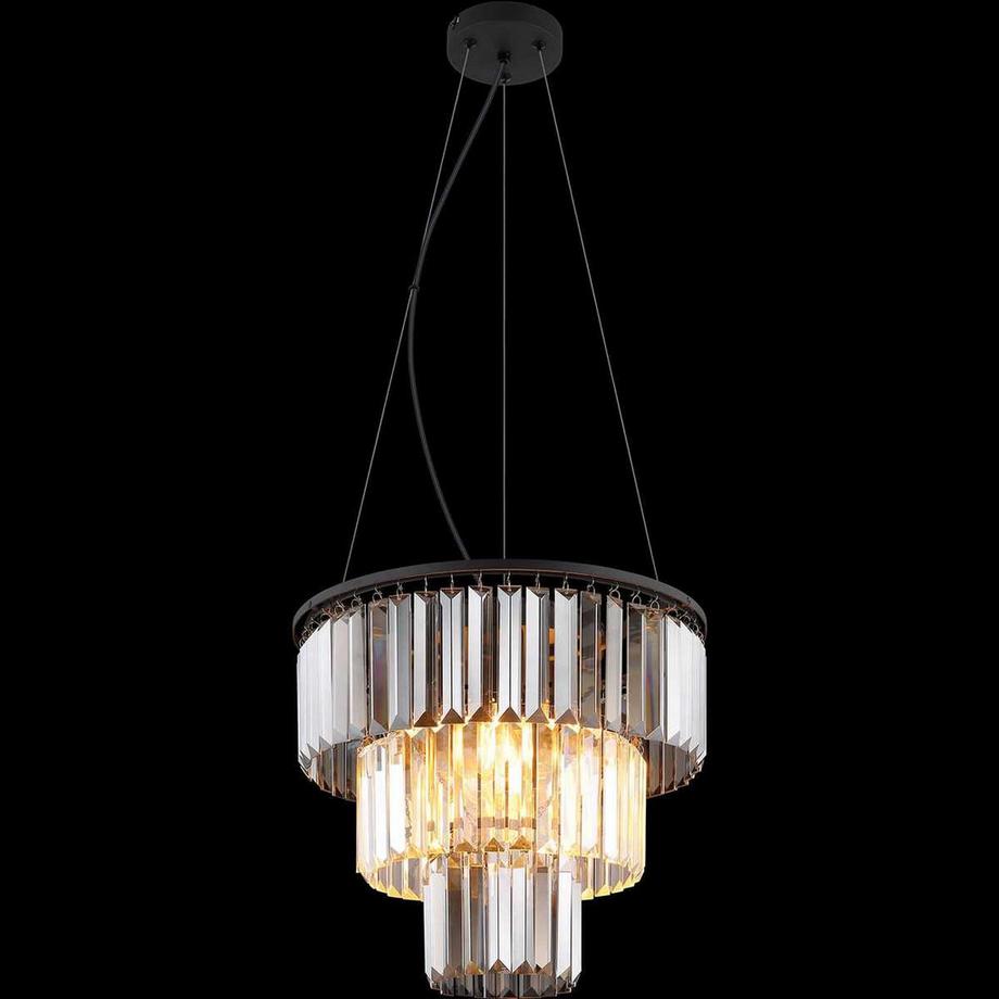 mutoni light Suspension Naxis métal noir mat 3xE27  