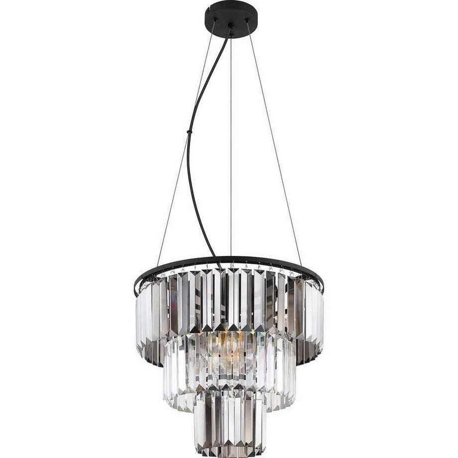 mutoni light Suspension Naxis métal noir mat 3xE27  