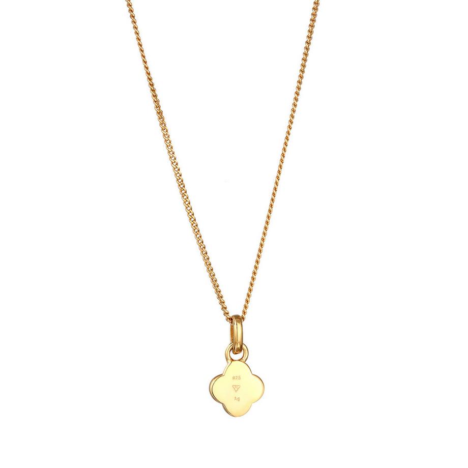 Elli  Collier Collier Avec Pendentif Trèfle 925 Sterling Silver Gold-Plated 