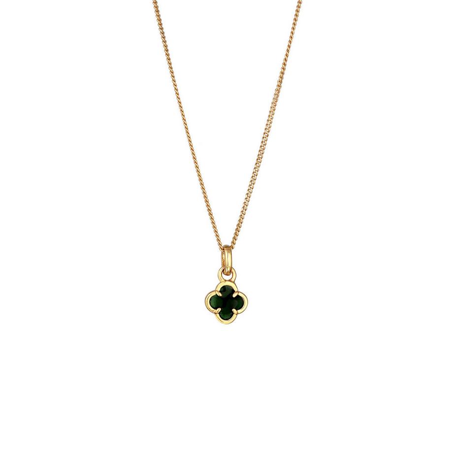 Collier Collier Avec Pendentif Trèfle 925 Sterling Silver Gold-Plated