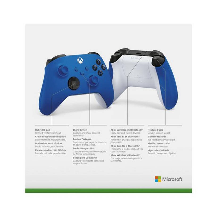 Microsoft  Xbox Wireless Controller Blue Blau Bluetooth/USB pad Analog / Digital Xbox One, Xbox One S, Xbox One X 
