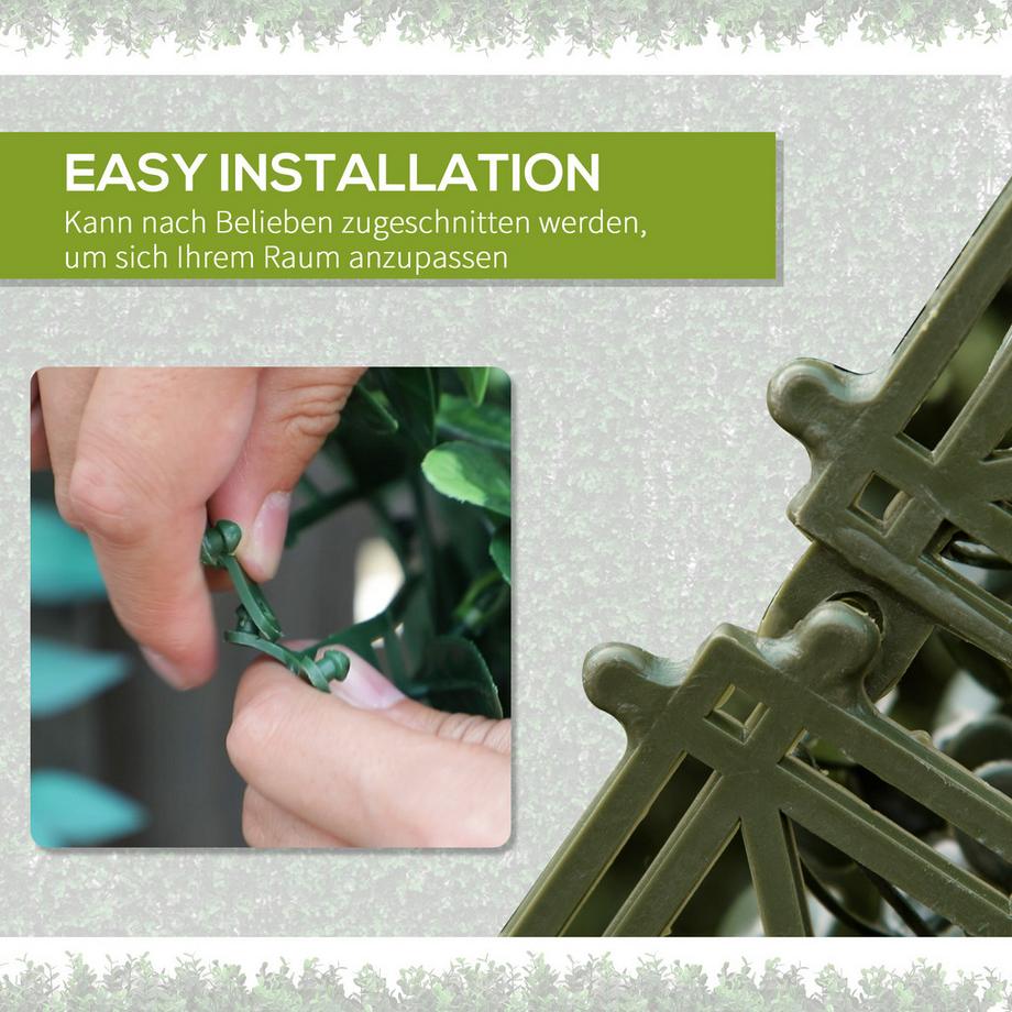 Outsunny  Künstliches Pflanzenwand Hecke 