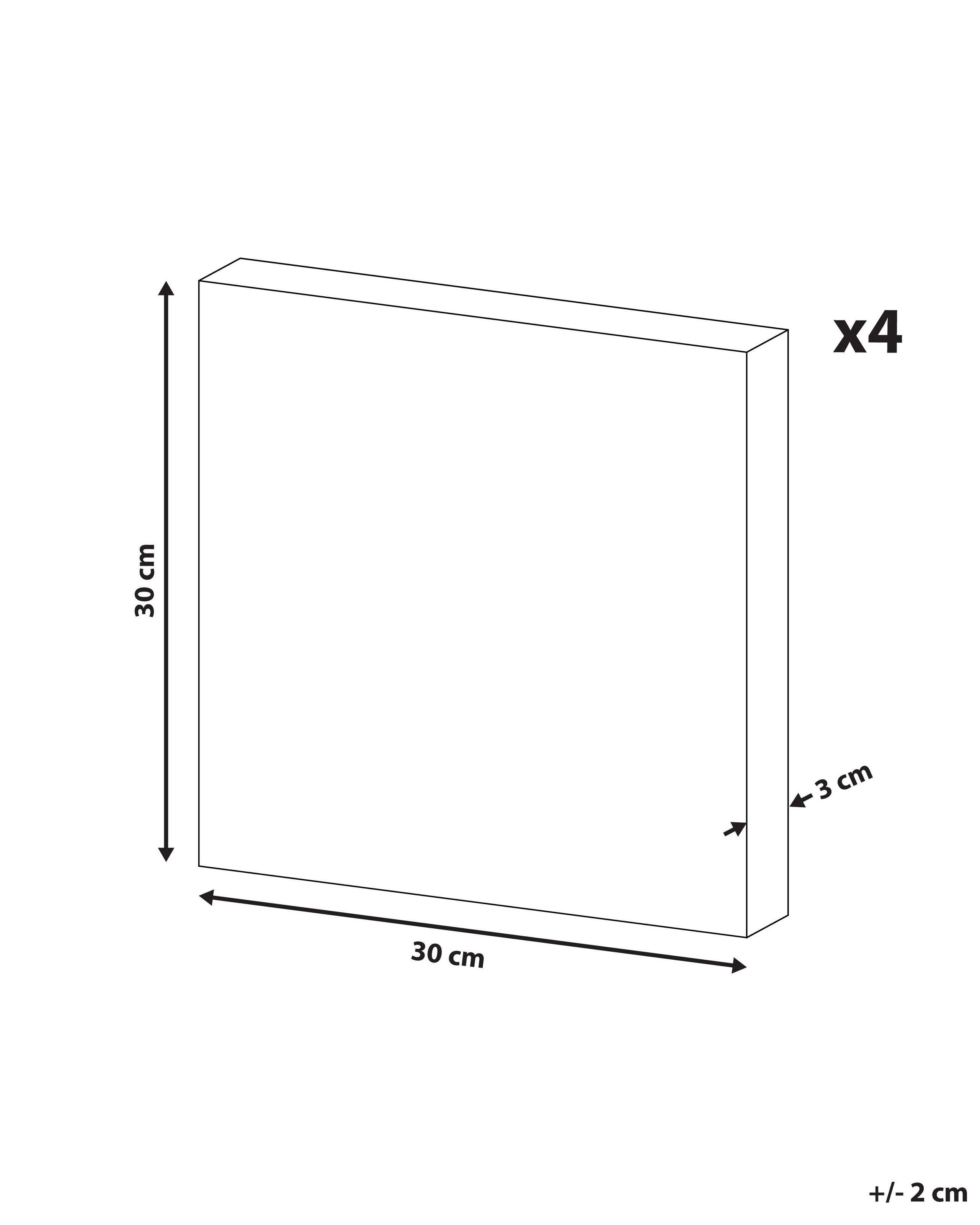 Beliani Lot de 4 toiles en Nylon Moderne BOMBI  