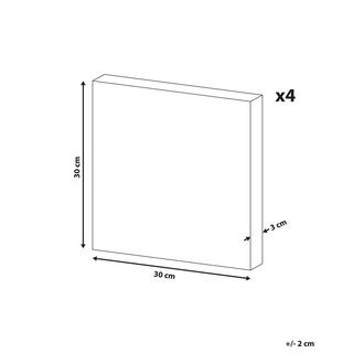 Beliani Set di 4 tele en Nylon Moderno BOMBI  