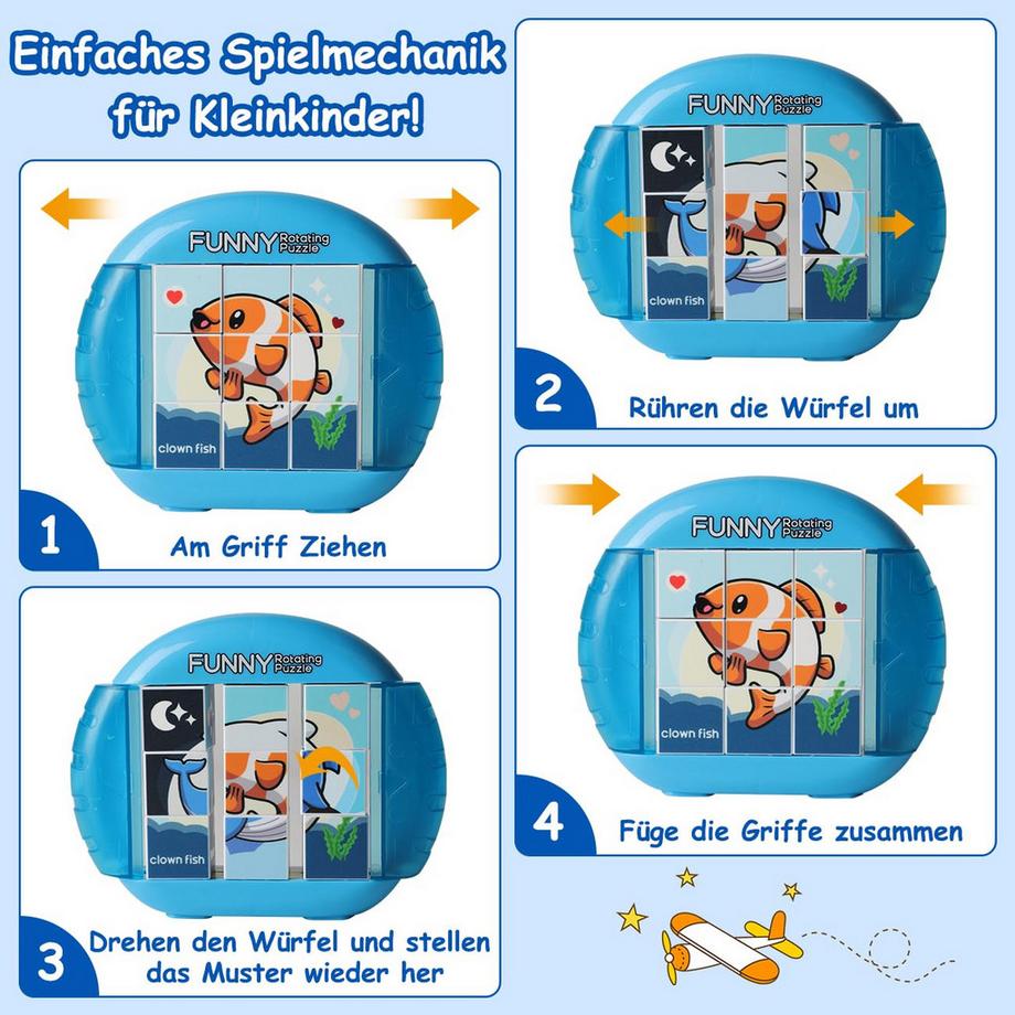 Activity-board  4 in 1 Puzzles Lernspielzeug Motorikspielzeug 