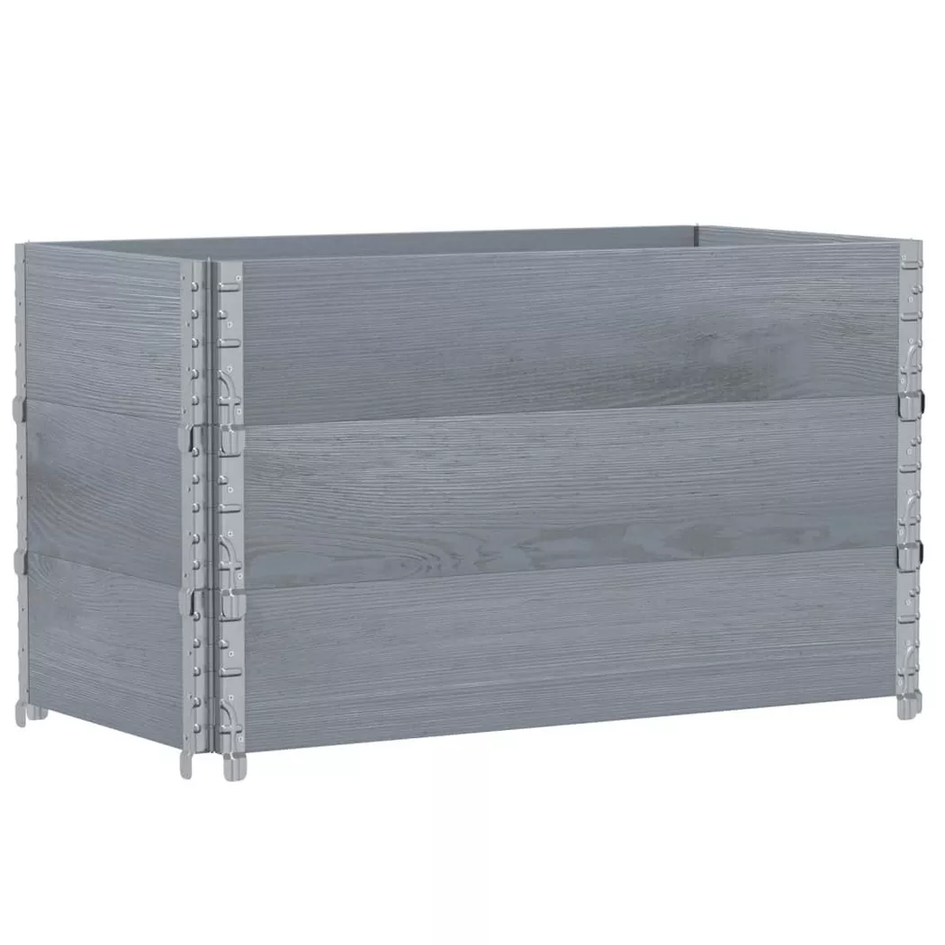 VidaXL - Jardinière bois de pin, One Size, Gris