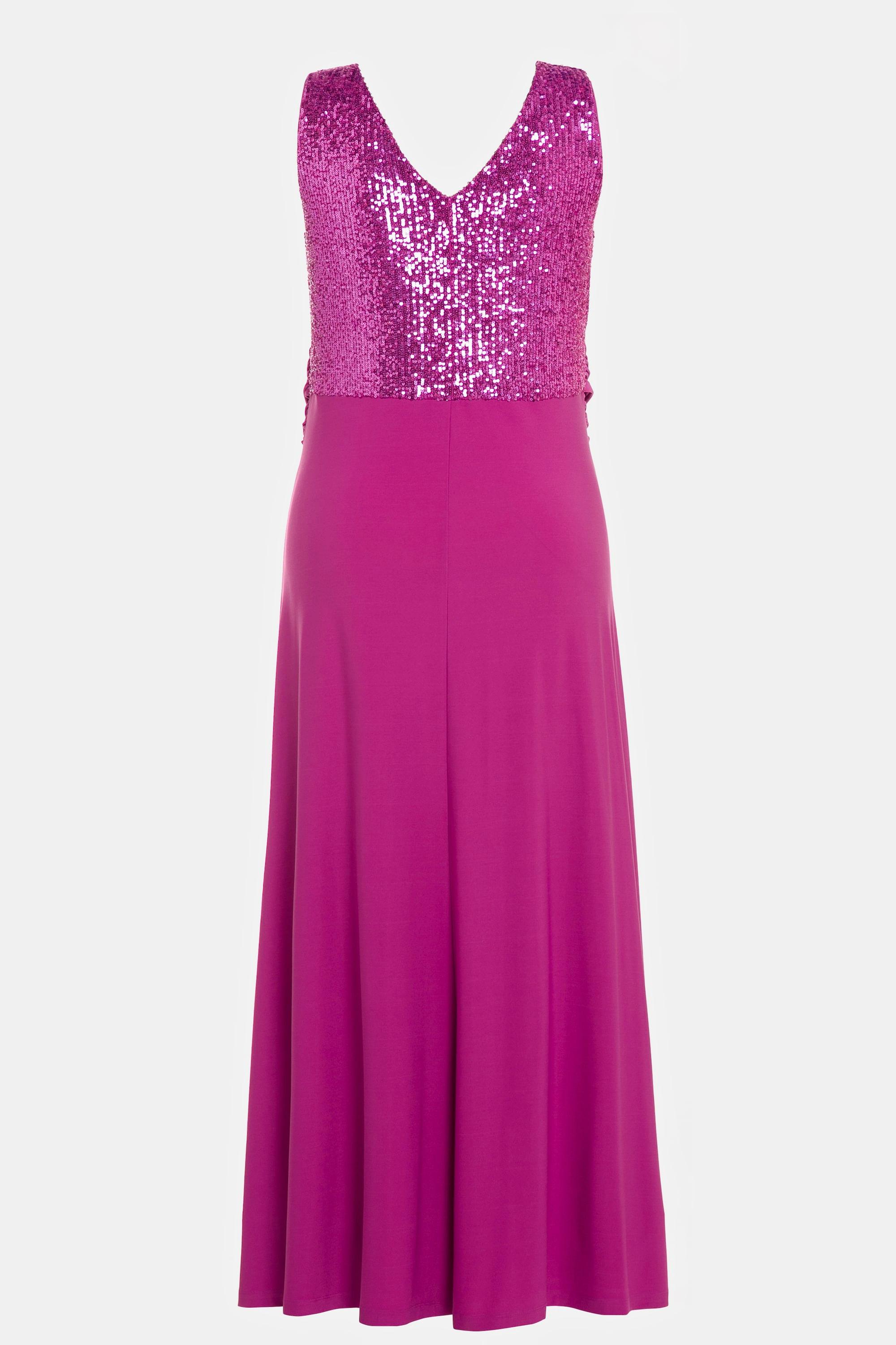 Ulla Popken  Robe du soir, broderie de paillettes, drapé 