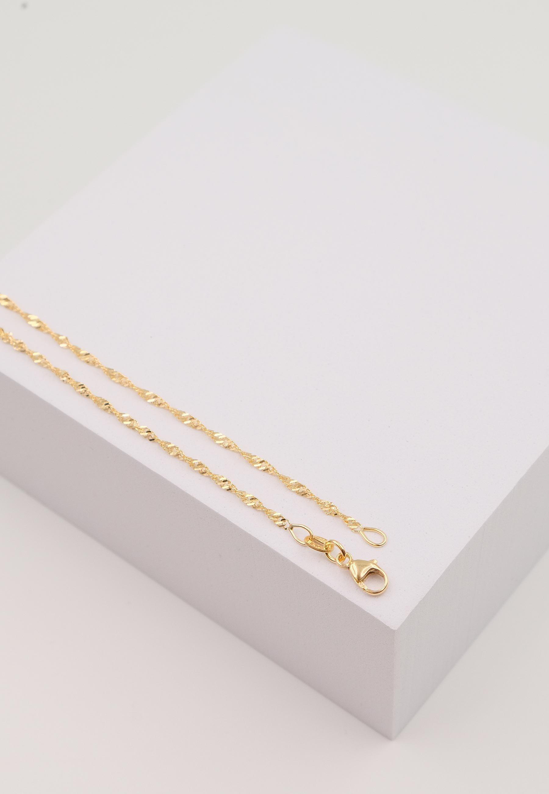 MUAU Schmuck  Collier Singapur Gelbgold 750, 1.9mm, 50cm 