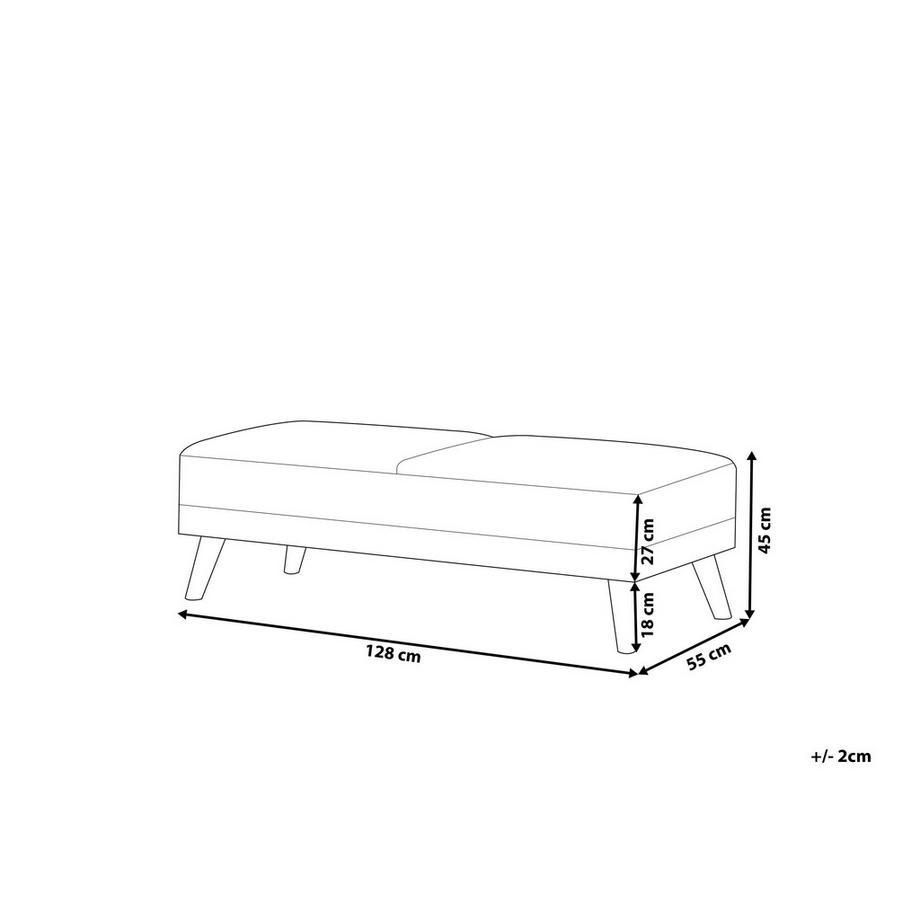 Beliani Ottomane aus Stoff Klassisch FLORLI  