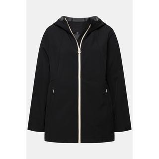 Ulla Popken  Veste technique HYPRAR à capuche, tissu Softshell imperméable, fermeture à glissière à double sens 