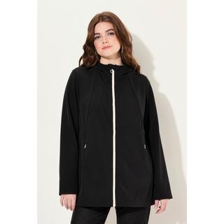 Ulla Popken  Veste technique HYPRAR à capuche, tissu Softshell imperméable, fermeture à glissière à double sens 