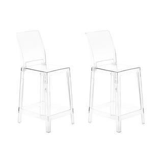 Beliani Lot de 2 chaises de bar en Polycarbonate Moderne WELLINGTON  