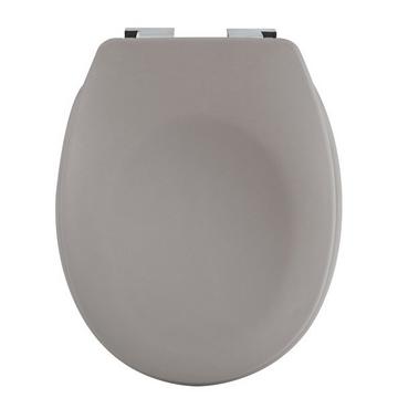 Toilettensitz Duroplast NEELA Matt Taupe - Verchromte ABS-Scharniere
