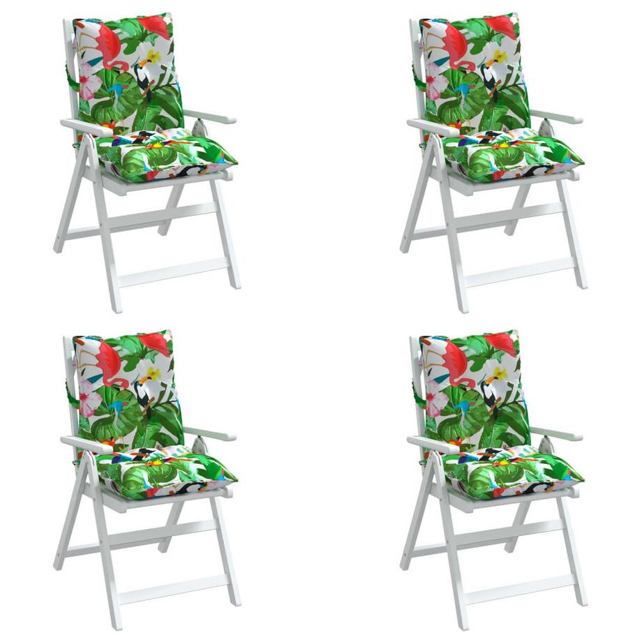 VidaXL Coussin de chaise à dossier bas tissu  