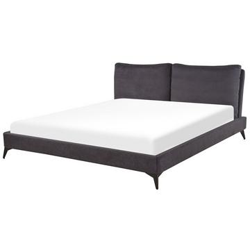 Bett mit Lattenrost aus Samtstoff Modern MELLE