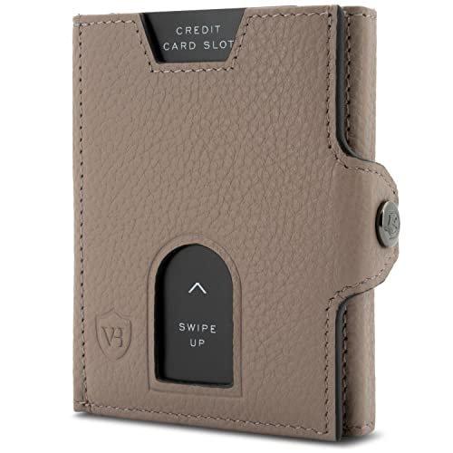 Only-bags.store  Portefeuille Slim avec protection RFID - portefeuille petit - mini portefeuille de sac à main - étui à cartes portefeuille de cartes en cuir véritable - étui à cartes de crédit en cuir 