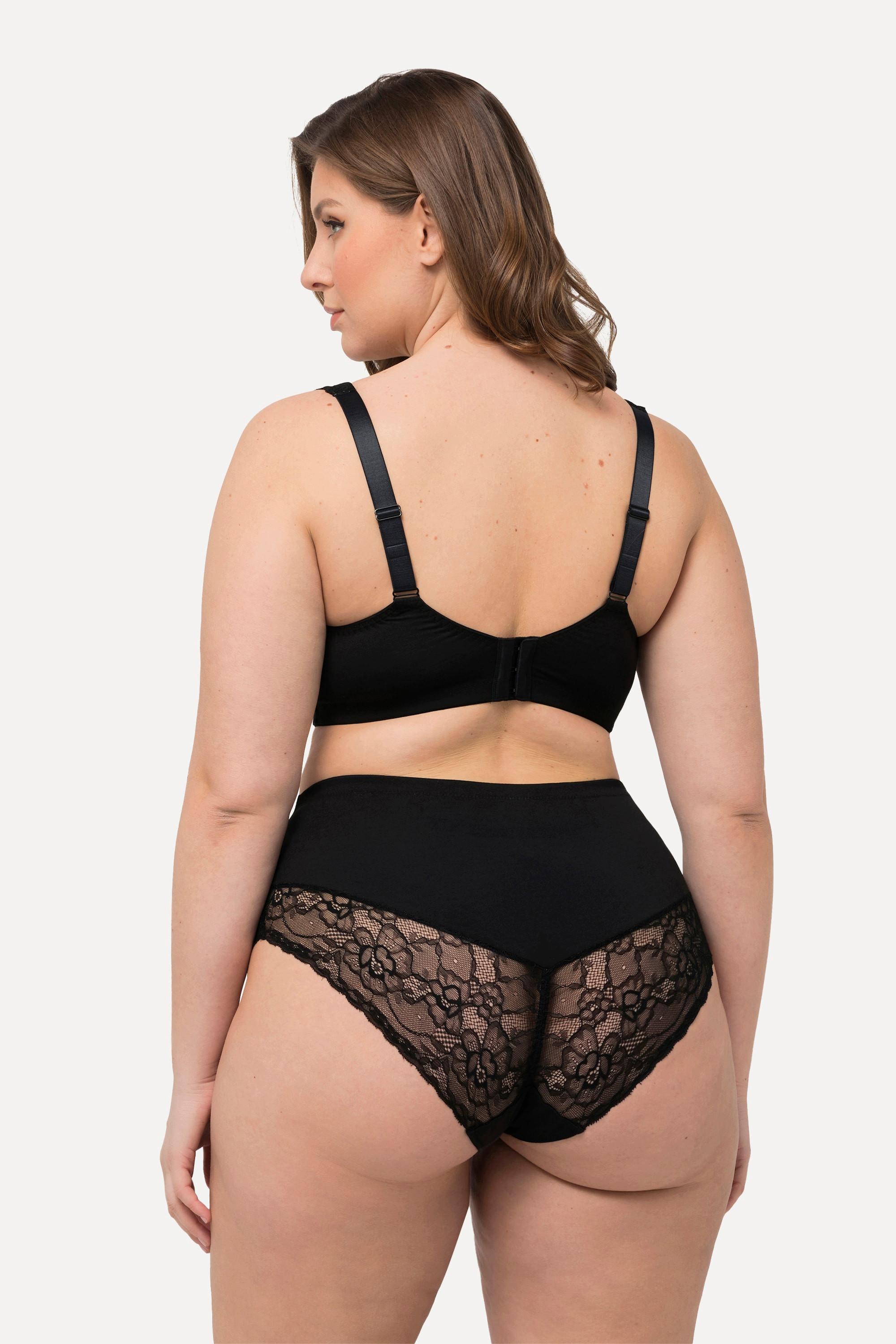 Ulla Popken  Soutien-gorge souple sans armatures avec détail en dentelle - bonnet C-E 