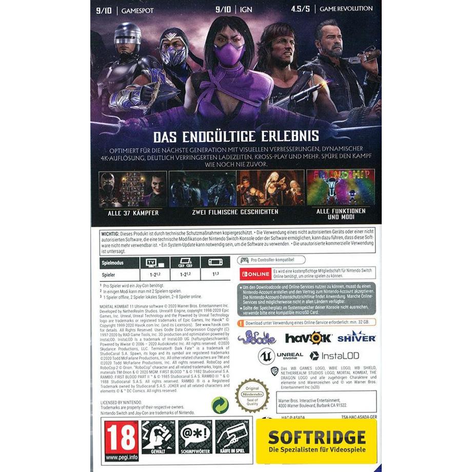 Warner Bros  Mortal Kombat 11 Ultimate (Code in a Box) 