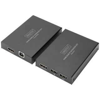 Digitus  HDMI / RJ45 Adapter [1x HDMI-Buchse - 1x HDMI-Buchse] Schwarz 4K UHD 