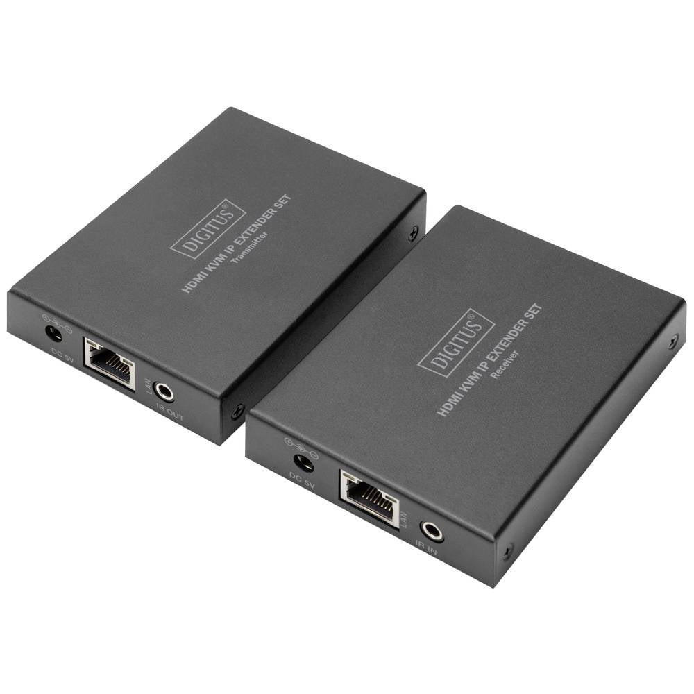 Digitus  HDMI / RJ45 Adapter [1x HDMI-Buchse - 1x HDMI-Buchse] Schwarz 4K UHD 