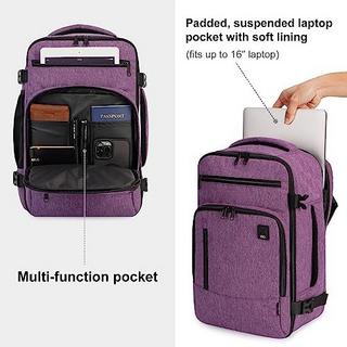 Only-bags.store Rucksack 40 x 20 x 25 cm für Ryanair Flugzeug Reise-Rucksack Handgepäck Laptop Tagesrucksäcke PET Recycled Umweltfreundlicher Rucksack Wasserdicht unter Sitz 20 L Klein, Pink  