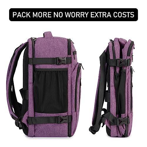 Only-bags.store Rucksack 40 x 20 x 25 cm für Ryanair Flugzeug Reise-Rucksack Handgepäck Laptop Tagesrucksäcke PET Recycled Umweltfreundlicher Rucksack Wasserdicht unter Sitz 20 L Klein, Pink  