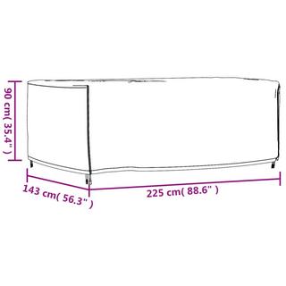 VidaXL Gartenmöbel abdeckung polyester  