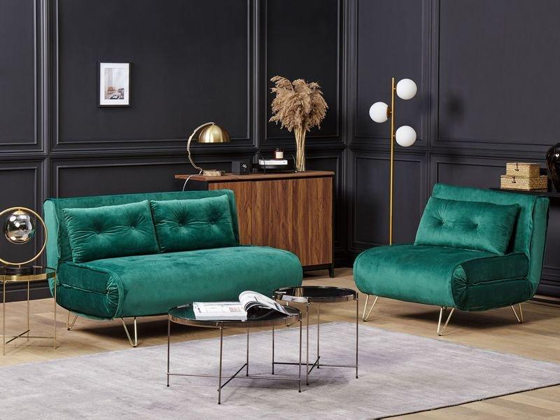 Beliani 2 Sitzer Sofa aus Samtstoff Modern VESTFOLD  