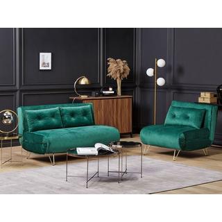 Beliani 2 Sitzer Sofa aus Samtstoff Modern VESTFOLD  