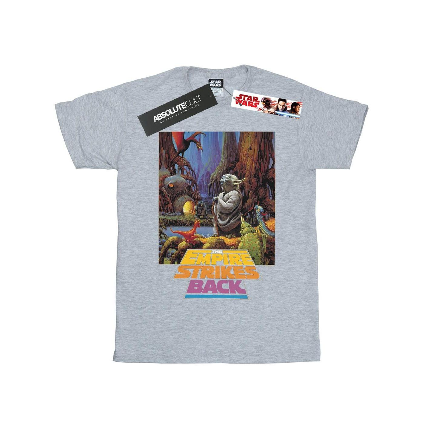 Image of Yoda Poster Tshirt Damen Grau 3XL