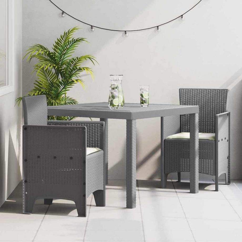 VidaXL Set de repas de jardin polypropylène  