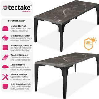 Tectake Table en rotin Foggia 196x87x76cm  