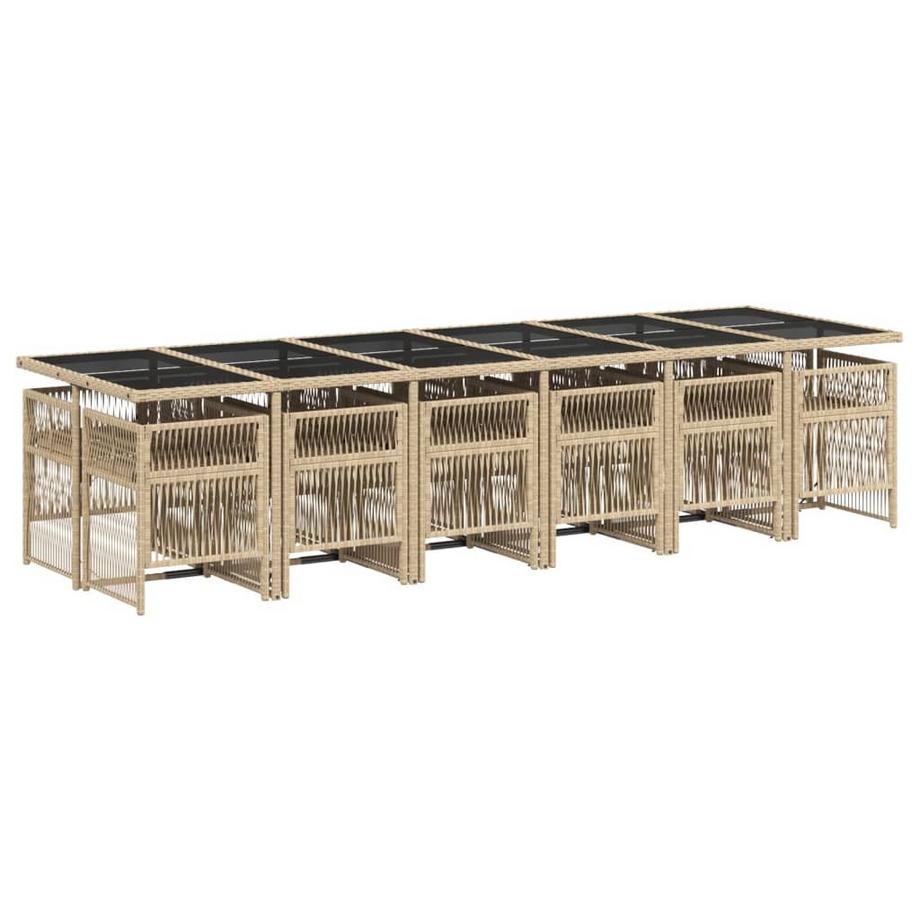 VidaXL set da pranzo da giardino Polirattan  