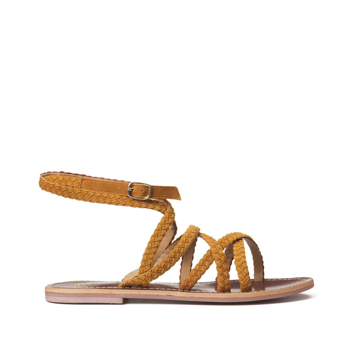 La Redoute Collections  Geflochtene Signature-Sandalen aus Leder 