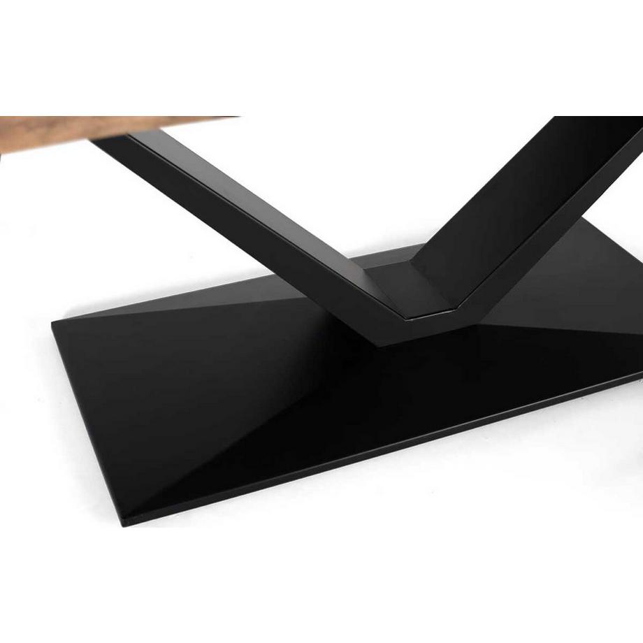 mutoni Table de salle à manger en acacia naturel 200  