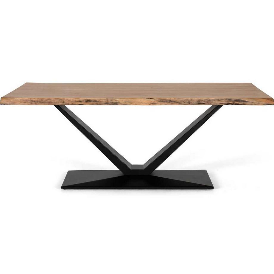 mutoni Table de salle à manger en acacia naturel 200  