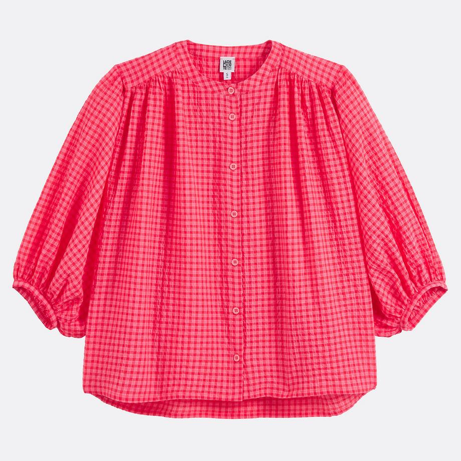 La Redoute Collections Chemise col mao à carreaux  