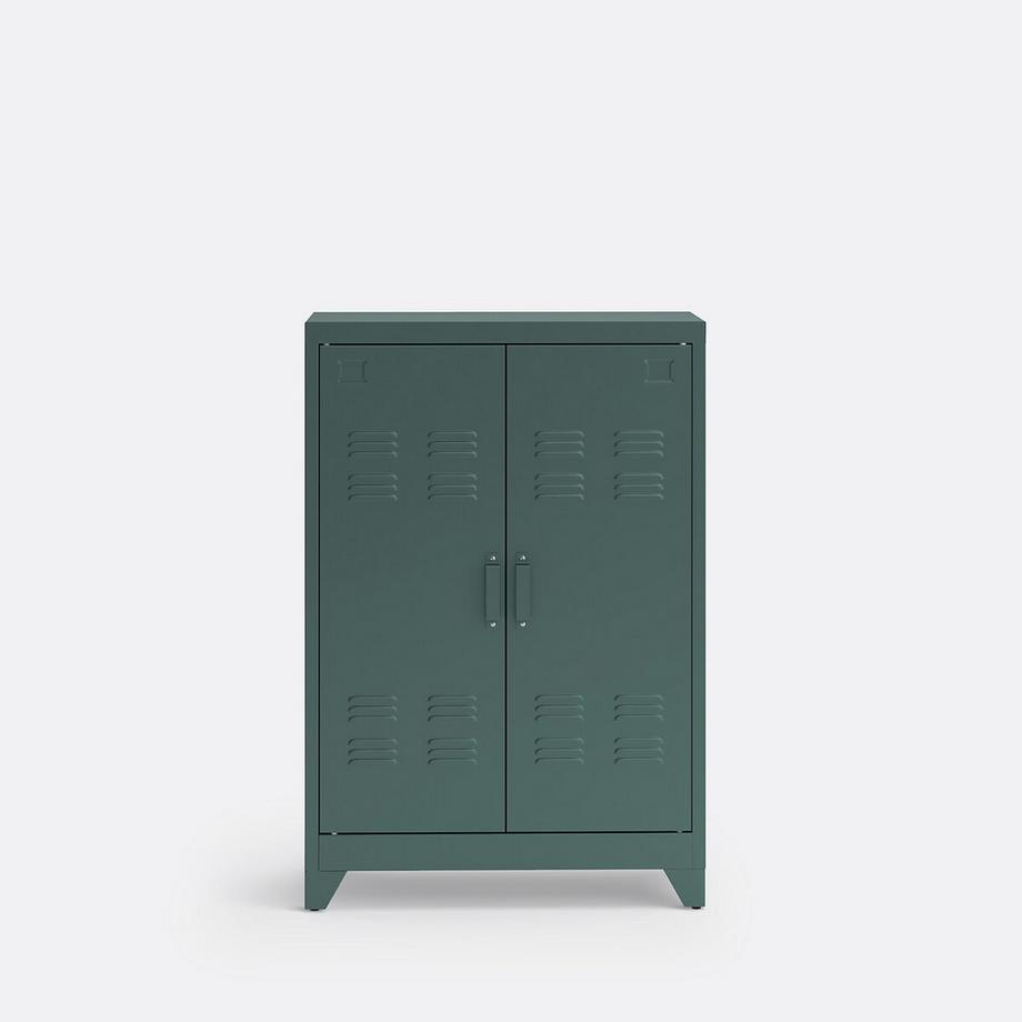 La Redoute Intérieurs Armoire basse 2 portes en métal acier  