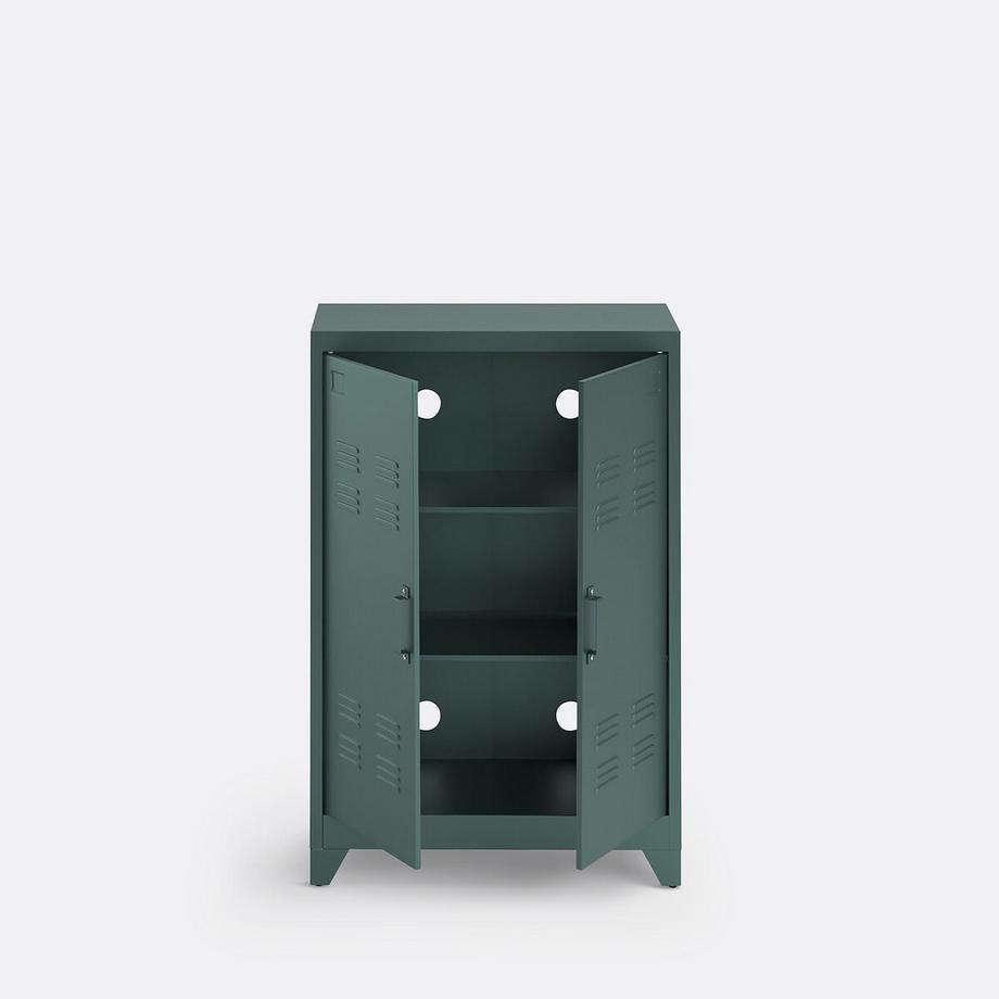 La Redoute Intérieurs Armoire basse 2 portes en métal acier  