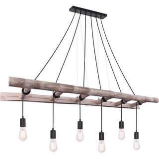 mutoni Lampada a sospensione Irmgard legno naturale 6xE27  