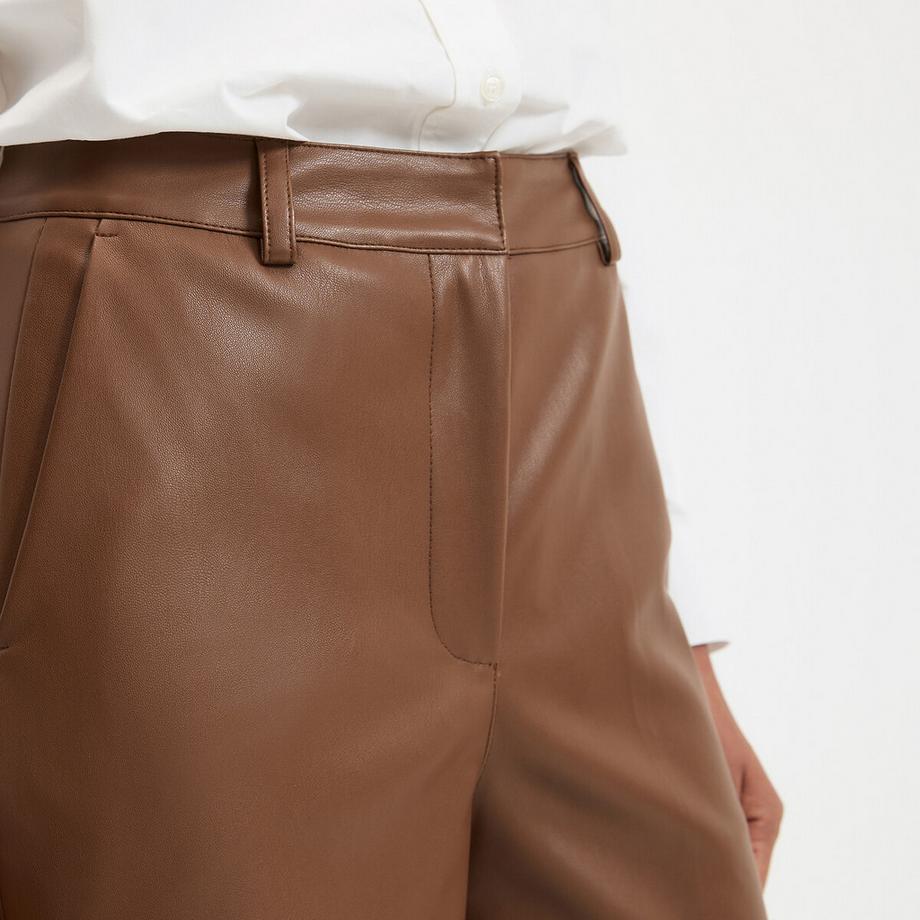 La Redoute Collections Pantalon large Simili Cuir  