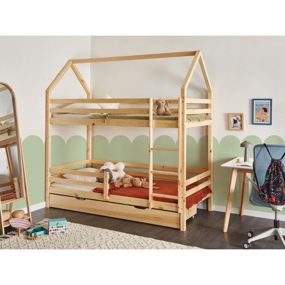 Beliani Lit superposé en Bois de pin Scandinave GIRGOLS  