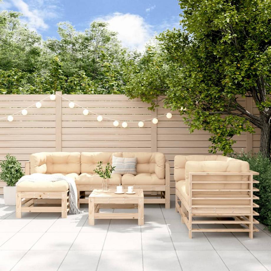 VidaXL Salon de jardin bois de pin  
