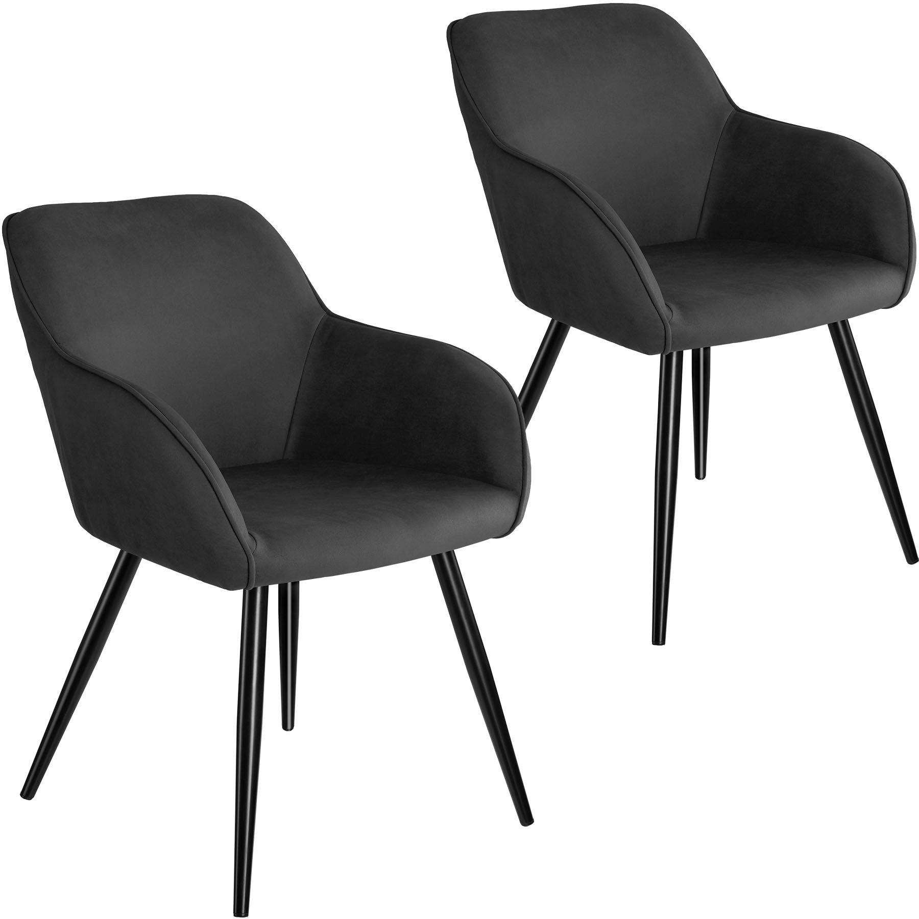 Tectake 2 Chaises Marilyn tissu  