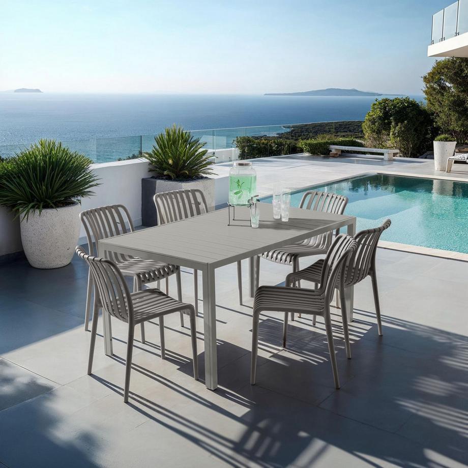 Tectake Sedie da giardino Alcudia Resistenti alle intemperie e ai raggi UV  