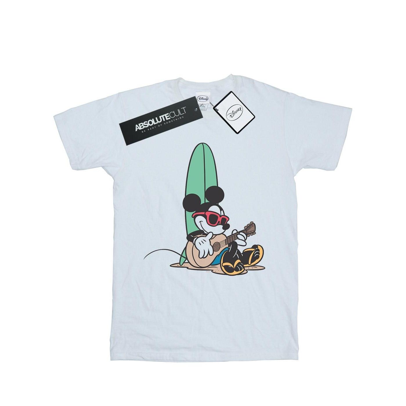 Image of Mickey Mouse Surf And Chill Tshirt Damen Weiss L